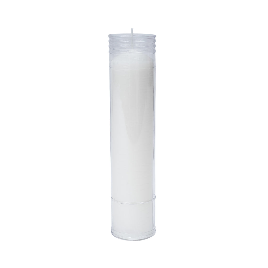 Caja de 24 Velones Litúrgicos Blancos Grandes (26x6 cm) – Velas de Parafina de Alta Duración (8 Días)