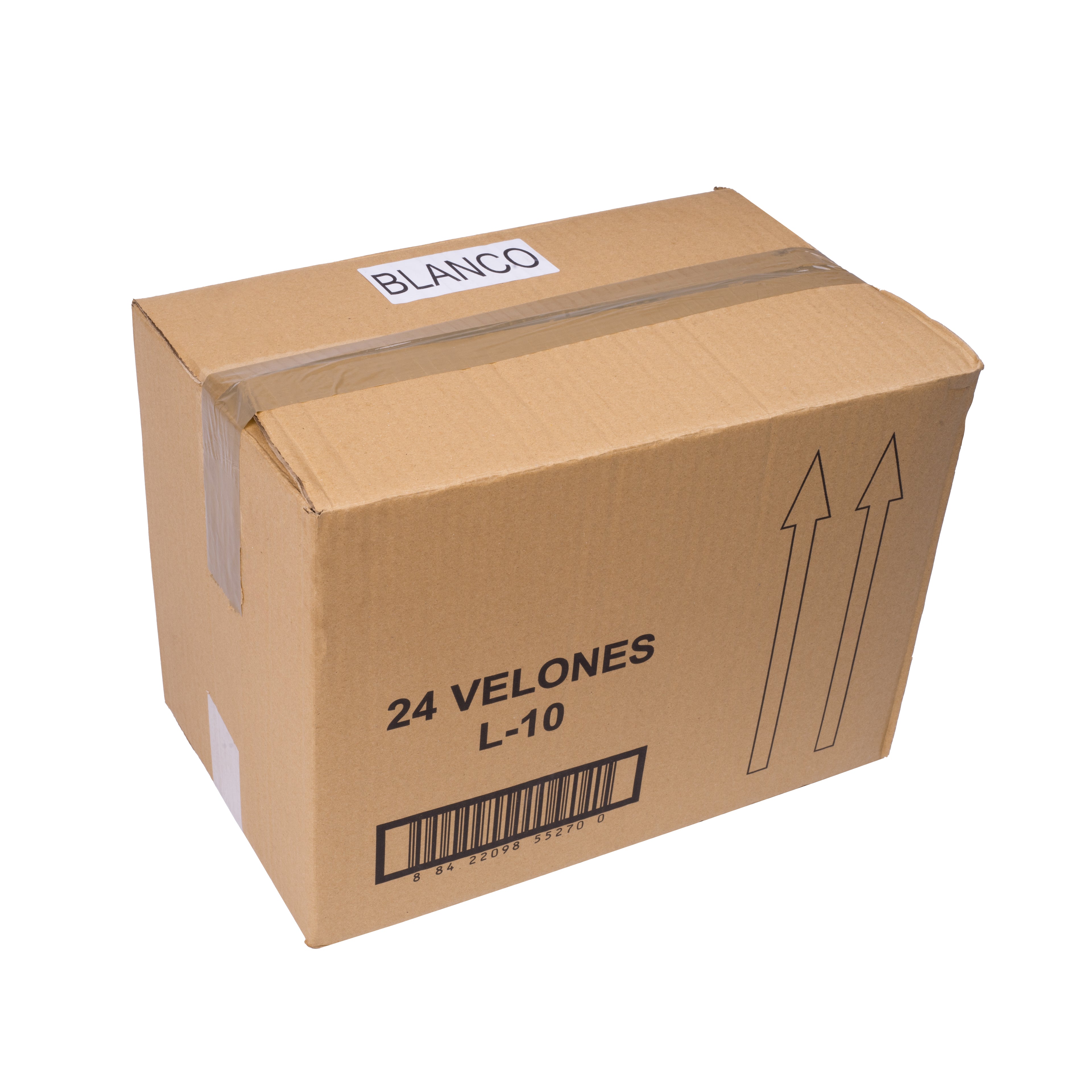 Caja de 24 Velones Litúrgicos Blancos Grandes (26x6 cm) – Velas de Parafina de Alta Duración (8 Días)