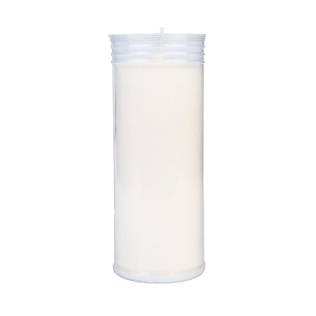 Caja de 12 Velones Litúrgicos Blancos Grandes y Gruesos (16,5x6,5 cm) – Velas Artesanales de Parafina (4,5 Días de Duración)